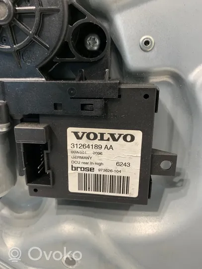 Volvo V50 Rear door window regulator with motor 31264189AA