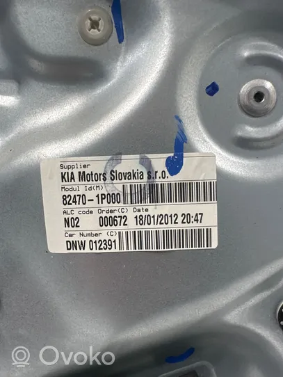 KIA Venga Mécanisme de lève-vitre avec moteur 824701P000