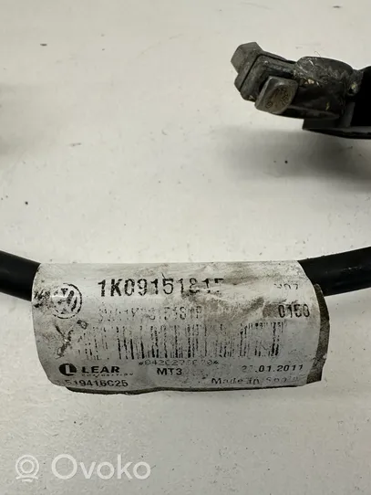 Volkswagen PASSAT B7 Câble négatif masse batterie 1K0915181F