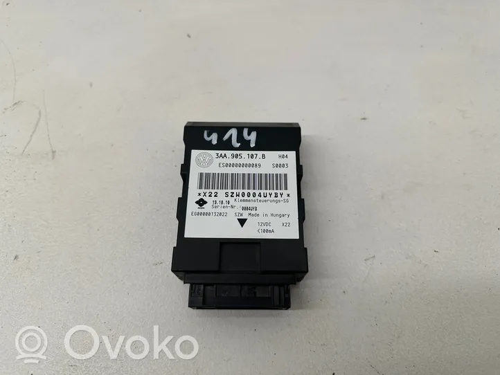 Volkswagen PASSAT B7 Beraktės sistemos KESSY (keyless) valdymo blokas/ modulis 3AA905107B