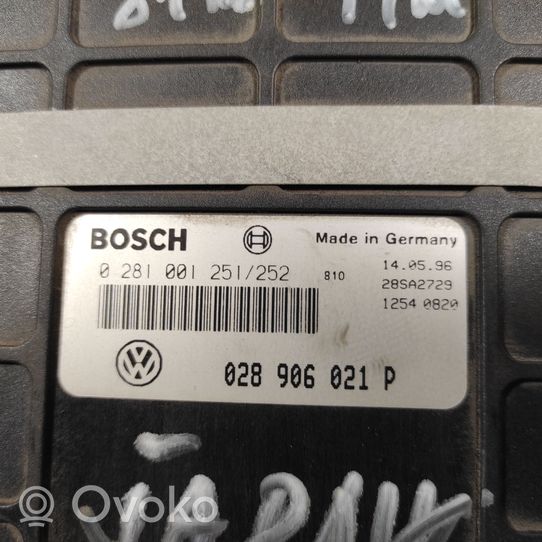 Volkswagen Sharan Komputer / Sterownik ECU silnika 028906021P