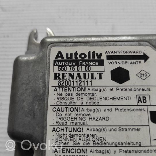Renault Kangoo I Turvatyynyn ohjainlaite/moduuli 8200112111
