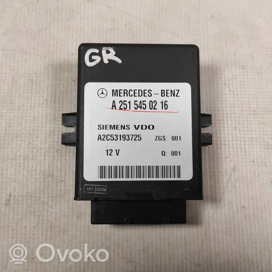 Mercedes-Benz R W251 Jousituksen ohjainlaite/moduuli A2515450216