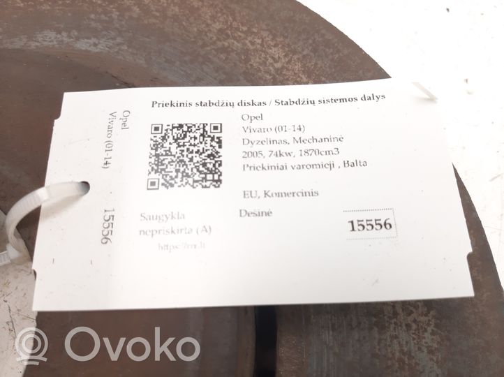 Opel Vivaro Priekinis stabdžių diskas 