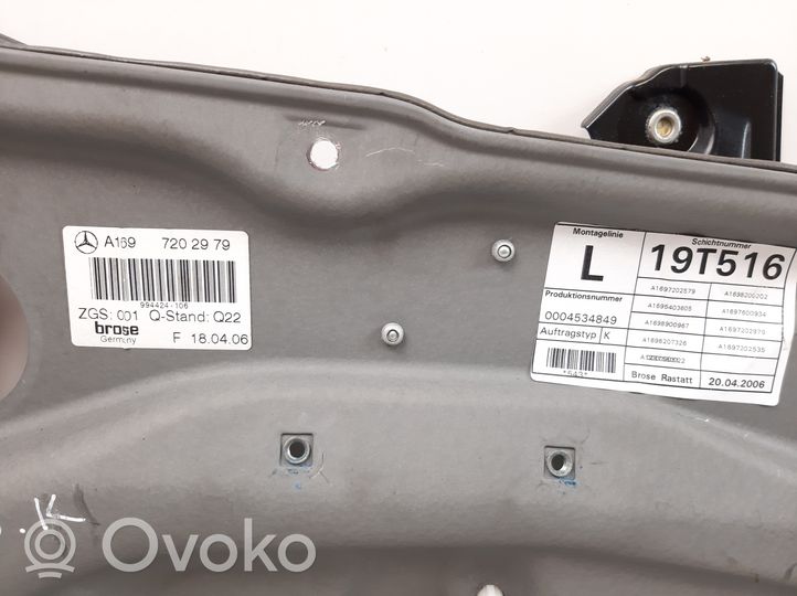 Mercedes-Benz B W245 Fensterhebermechanismus ohne Motor Tür vorne A1697202979