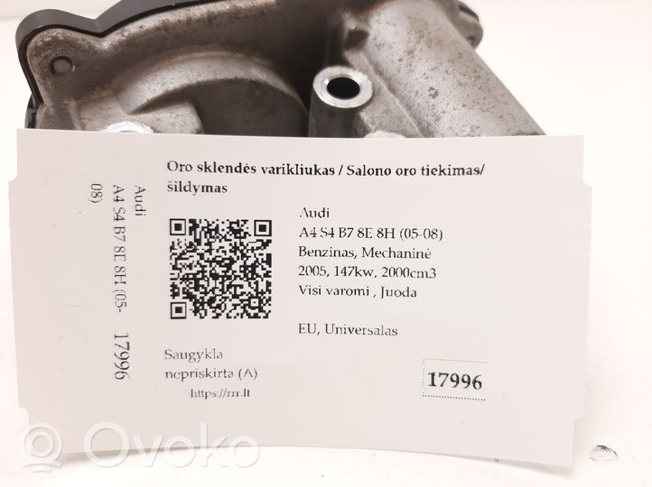 Audi A4 S4 B7 8E 8H Oro sklendės varikliukas 06F133482