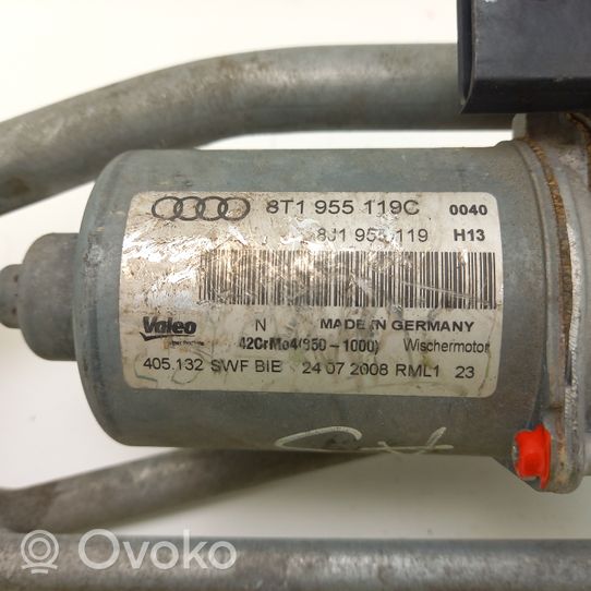 Audi A5 8T 8F Tringlerie et moteur d'essuie-glace avant 8T1955119C