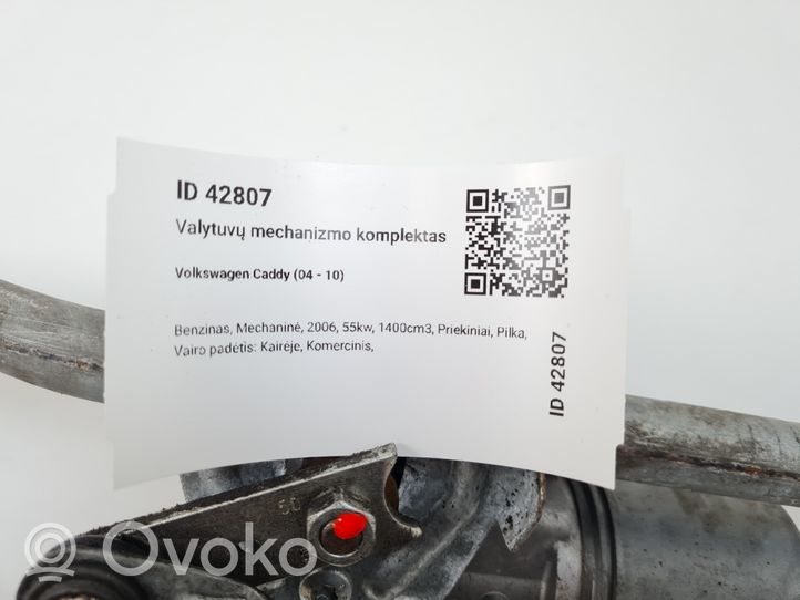 Volkswagen Caddy Mechanizm i silniczek wycieraczek szyby przedniej / czołowej 1K1955601