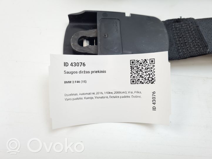 BMW 2 F46 Pas bezpieczeństwa fotela przedniego 627941400