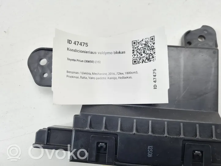 Toyota Prius (XW50) Module unité de contrôle climatisation 8865047510