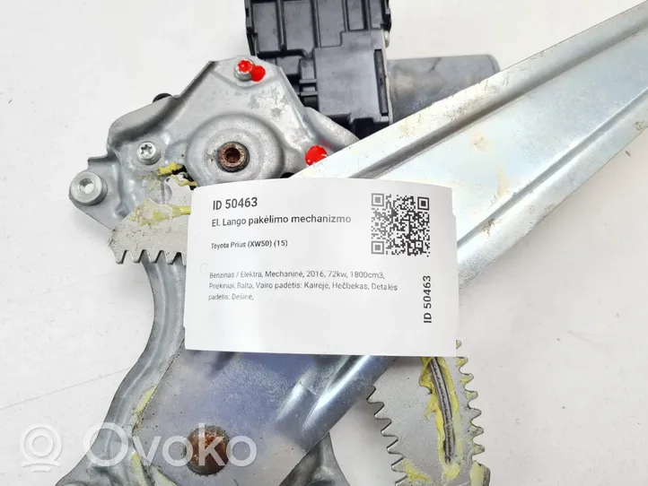 Toyota Prius (XW50) Alzacristalli della portiera posteriore con motorino 8572047150