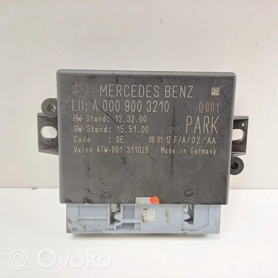 Mercedes-Benz Vito Viano W447 Unité de commande, module PDC aide au stationnement A0009003210