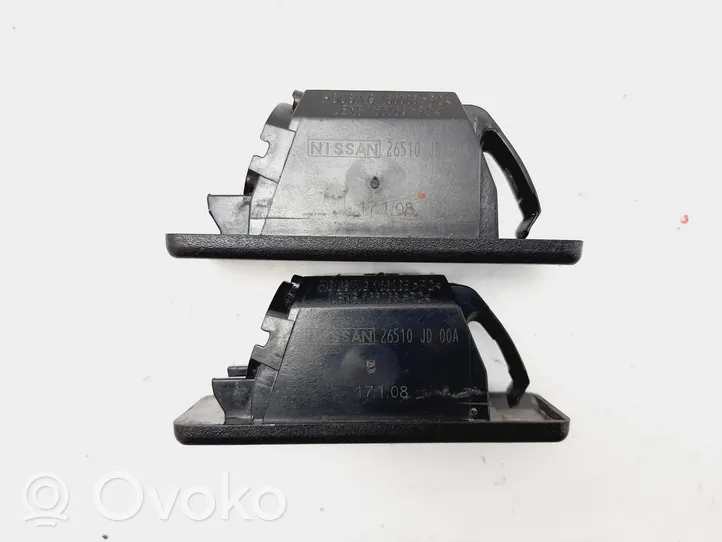 Nissan Qashqai Lampa oświetlenia tylnej tablicy rejestracyjnej 26510JD00A