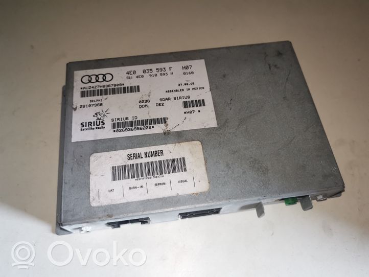 Audi A6 S6 C6 4F Pääyksikkö multimedian ohjaus 4E0035593F