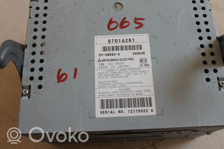 Mitsubishi Outlander Radija/ CD/DVD grotuvas/ navigacija 8701A261