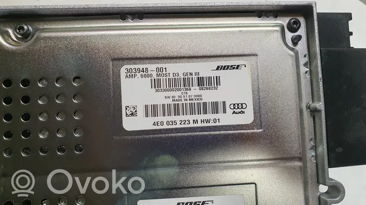 Audi A8 S8 D3 4E Amplificateur de son 4E0035223M