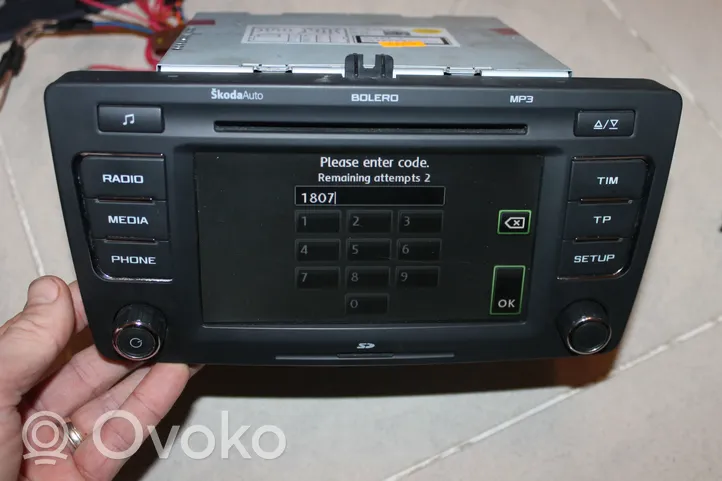 Skoda Yeti (5L) Radio/CD/DVD/GPS-pääyksikkö 1Z0035156F