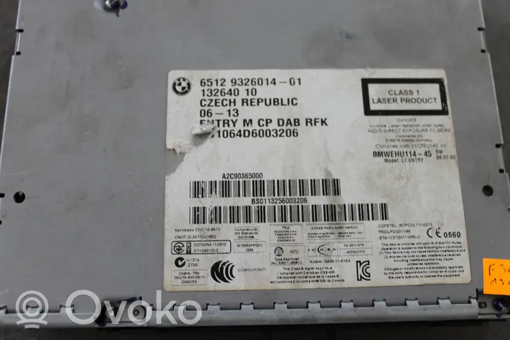 BMW 3 F30 F35 F31 Panel / Radioodtwarzacz CD/DVD/GPS 65129326014