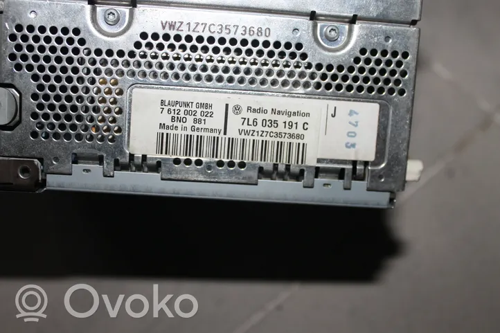 Volkswagen Touareg I Radio/CD/DVD/GPS-pääyksikkö 7L6035191C