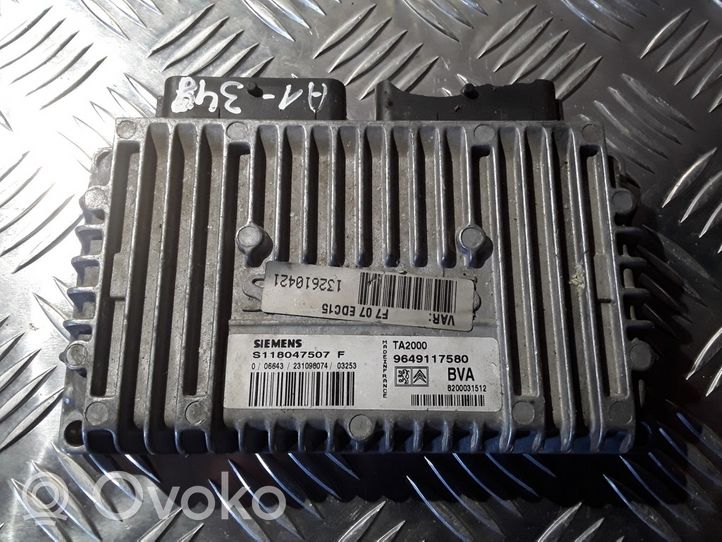 Citroen C5 Module de contrôle de boîte de vitesses ECU S118047507F