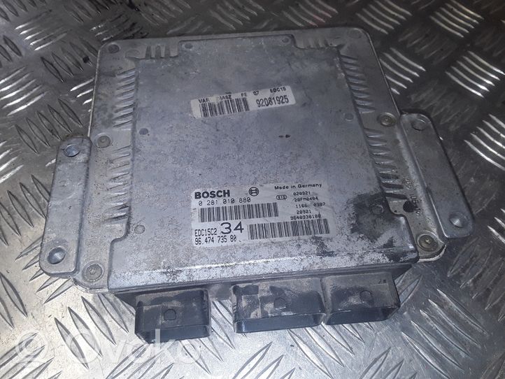 Peugeot 607 Calculateur moteur ECU 0281010880