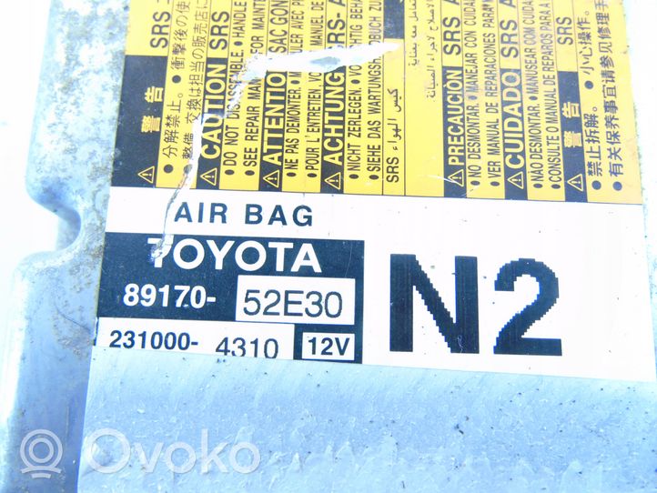 Toyota Urban Cruiser (XP110) Sterownik / Moduł Airbag 8917052E30