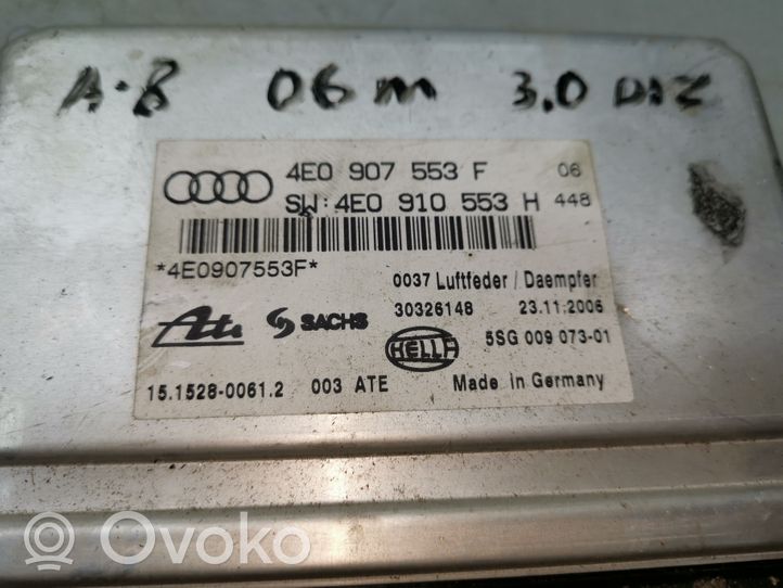 Audi A8 S8 D3 4E Sterownik / Moduł zawieszenia pneumatycznego 4E0907553F