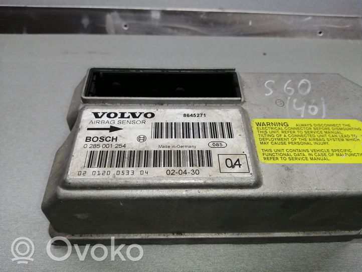 Volvo S60 Sterownik / Moduł Airbag 8645271