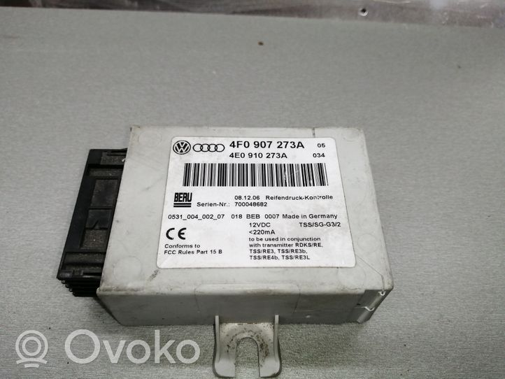 Audi A6 S6 C6 4F Centralina della pressione pneumatico 4F0907273A