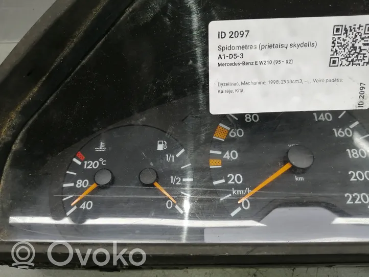 Mercedes-Benz E W210 Tachimetro (quadro strumenti) 2105401248