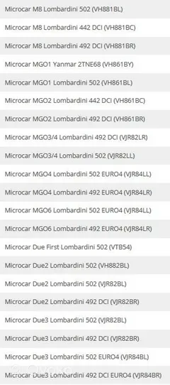 Microcar M.GO Plaquettes de frein avant 1008464