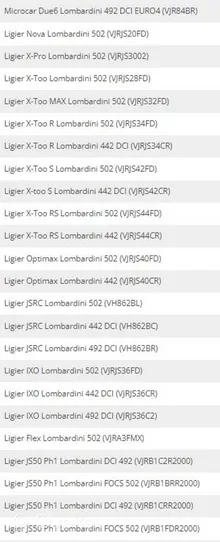 Ligier X-TOO Fuel injection high pressure pump 6585111