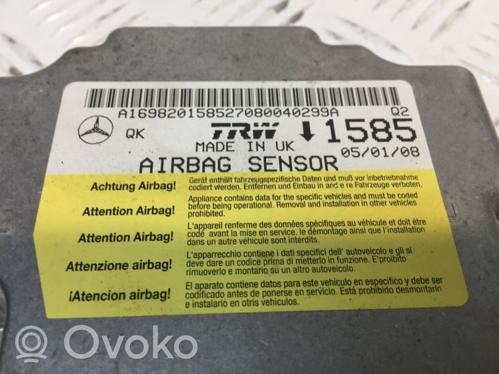 Mercedes-Benz A W169 Centralina/modulo airbag A1698201585