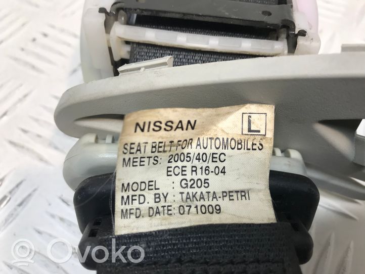 Nissan Qashqai+2 Kolmannen istuinrivin turvavyö 89845EY10A