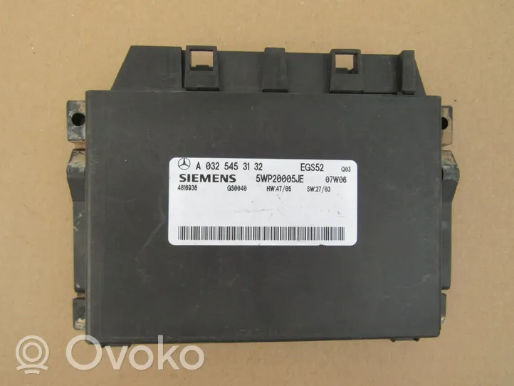 Mercedes-Benz SLK R171 Module de contrôle de boîte de vitesses ECU A0325453132