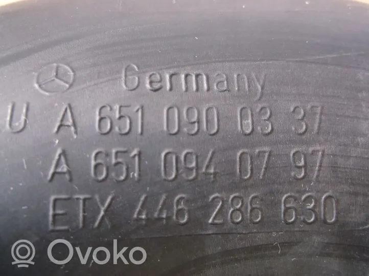 Mercedes-Benz ML W166 Rura / Wąż dolotowy powietrza A6510900337