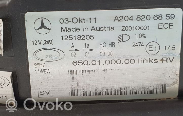 Mercedes-Benz GLK (X204) Priekinis žibintas A2048206859