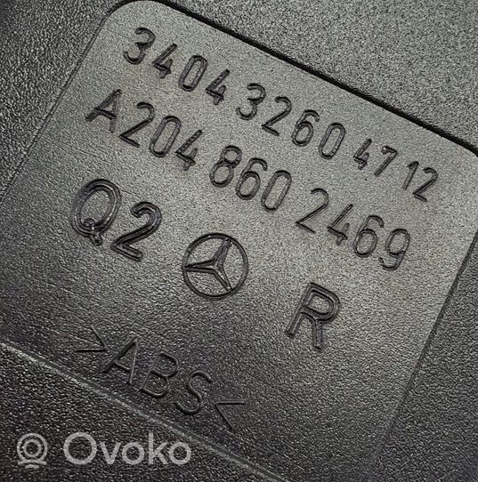 Mercedes-Benz GLK (X204) Klamra przedniego pasa bezpieczeństwa A2048602469