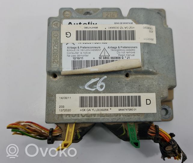 Citroen C6 Oro pagalvių valdymo blokas 9644747280