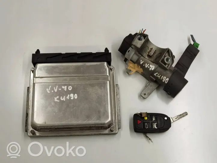 Volvo V70 Engine ECU kit and lock set 0281011078