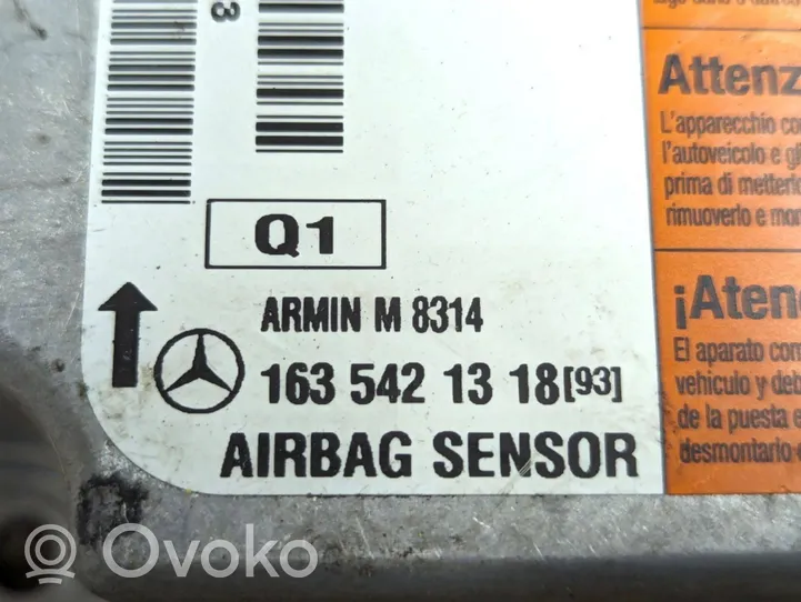 Mercedes-Benz ML W163 Module de contrôle airbag 