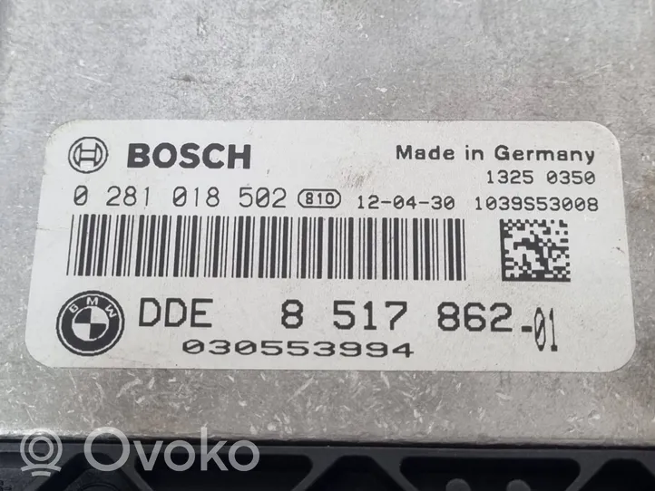 BMW 5 F10 F11 Kit calculateur ECU et verrouillage 0281018502