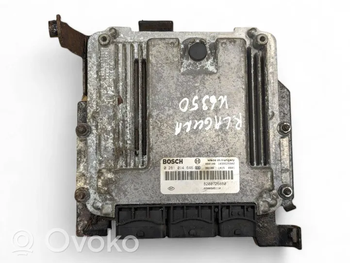 Renault Laguna III Komputer / Sterownik ECU i komplet kluczy 0281014646