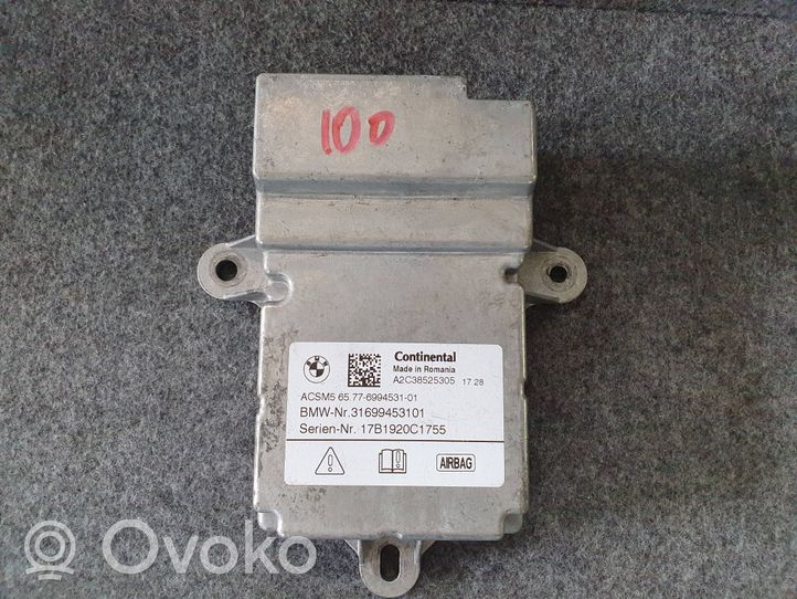 BMW 5 G30 G31 Module de contrôle airbag 908979880JV