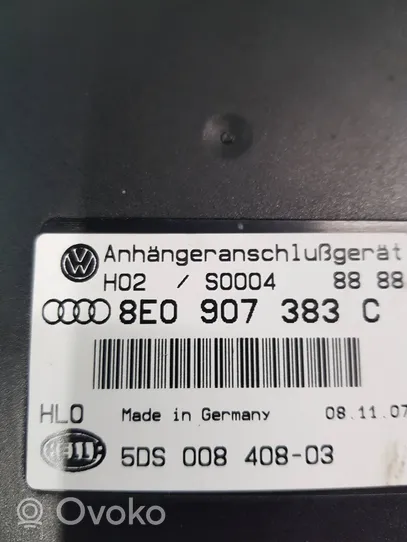 Audi A4 S4 B7 8E 8H Priekabos kablio valdymo blokas 8E0907383C