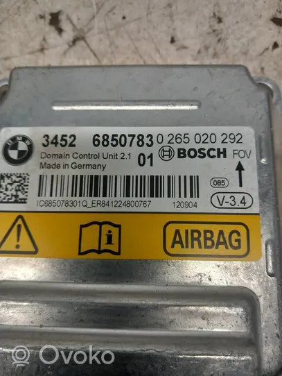 BMW 5 F10 F11 Sterownik / Moduł Airbag 6850783