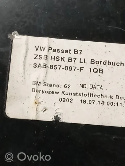 Volkswagen PASSAT B7 Schowek deski rozdzielczej / Komplet 3AB857097F