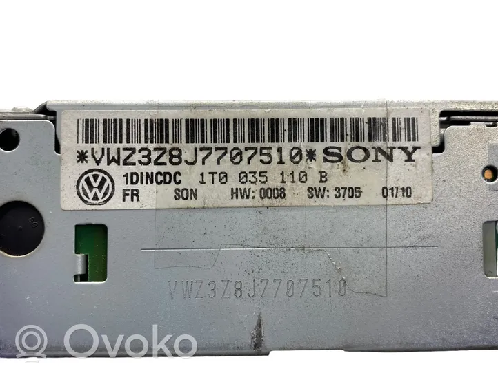 Volkswagen Touran I Zmieniarka płyt CD/DVD 1T0035110B