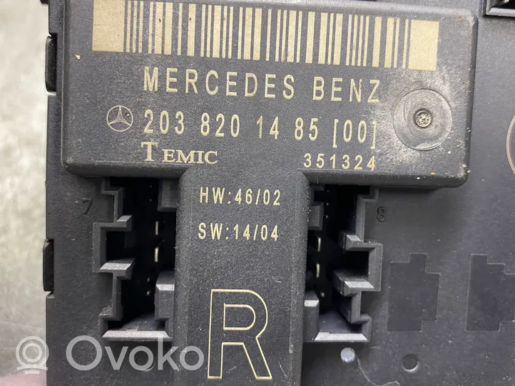 Mercedes-Benz C W203 Unité de commande module de porte 2038201485