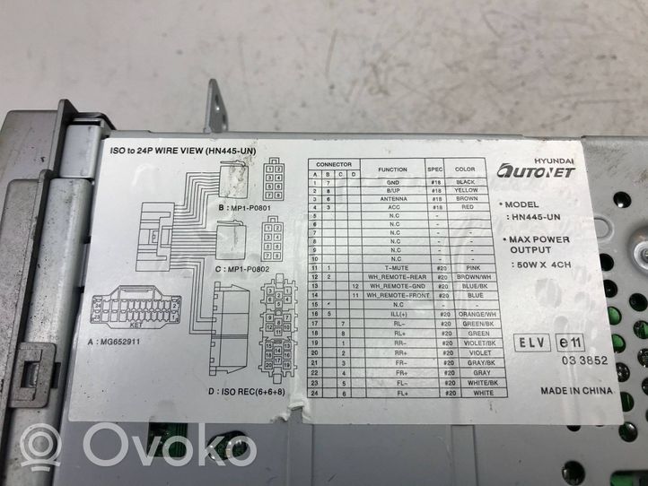 KIA Carens II Unità principale autoradio/CD/DVD/GPS hn445un